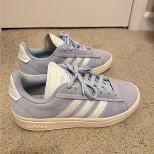 Adidas Grand Court Alpha Women's Casual Walk Sneakers Size 7 Blue Suede